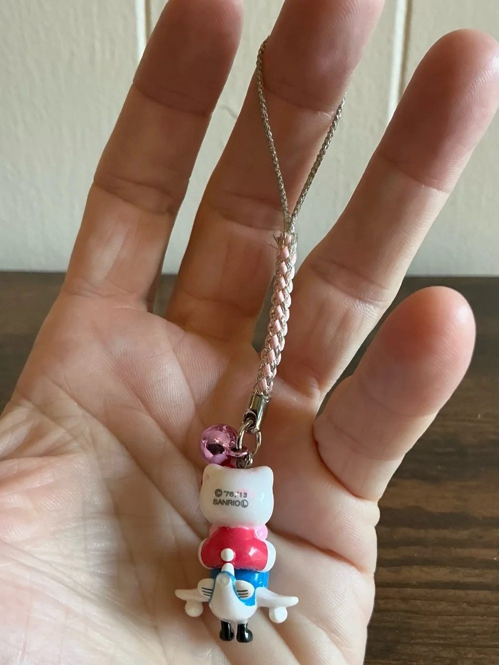 Vintage Sanrio 2013 Hello Kitty Narita Limited Unari-kun collab cell phone Charm